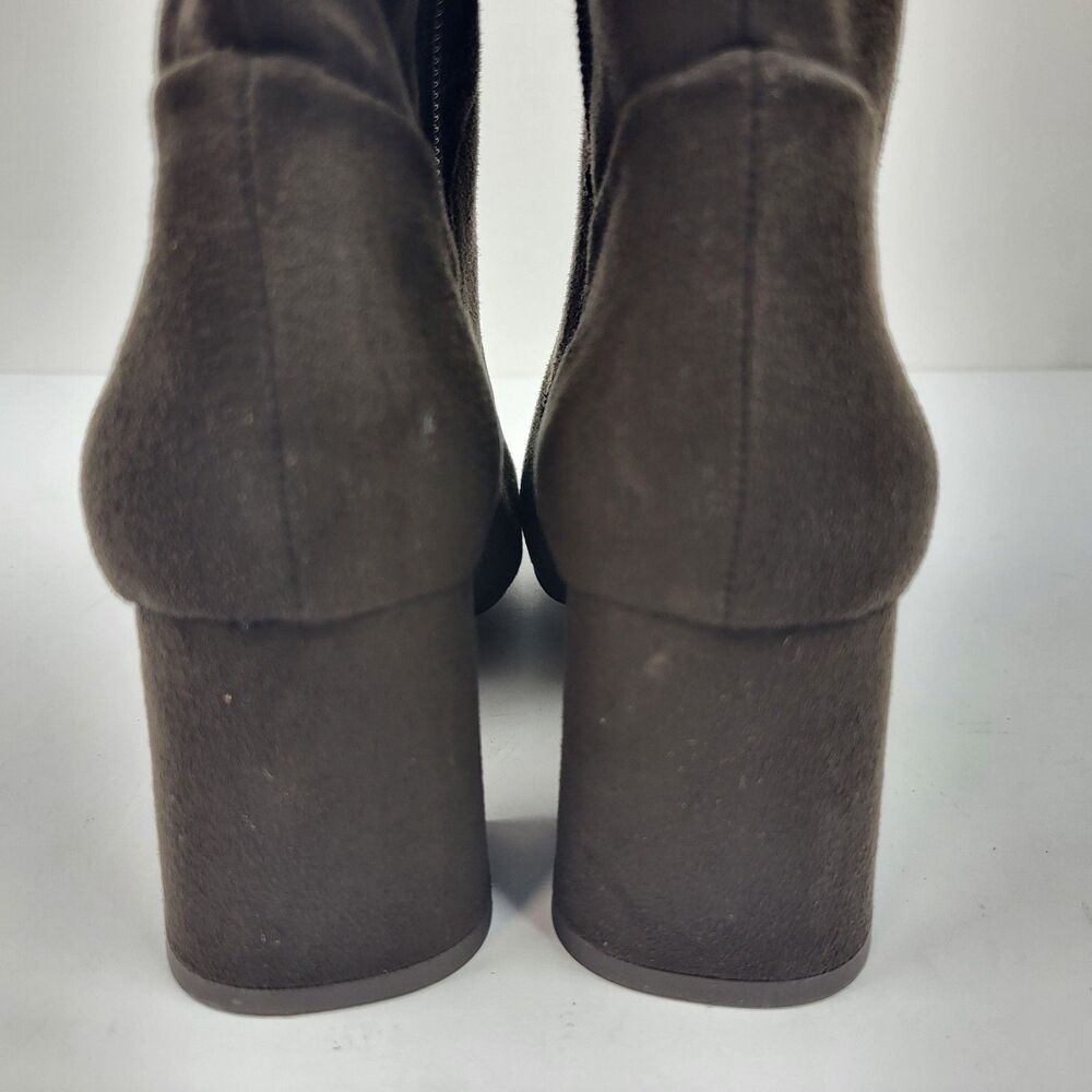 Nordstrom Rack Women's Bootie Naja Brown Square Toe Flared Block Heel Size 4.5M - Picture 5 of 12